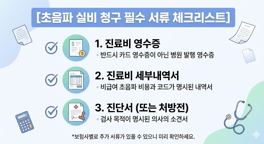 초음파 실비 청구 필수 서류