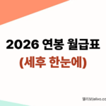 2026년 연봉별 실수령액 표｜내 월급 세금 계산기로 10초 만에 확인하기