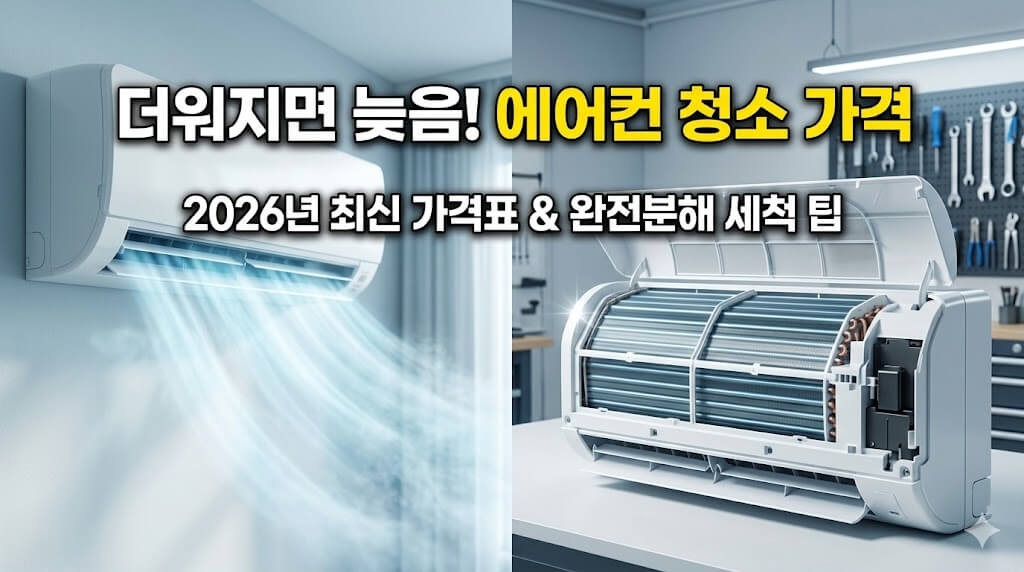 삼성 LG 에어컨 청소 비용 및 완전 분해 세척 가격 비교