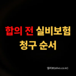 교통사고 합의 전 실비보험 청구 순서 자동차보험 실손보험 중복보상 완전 정리