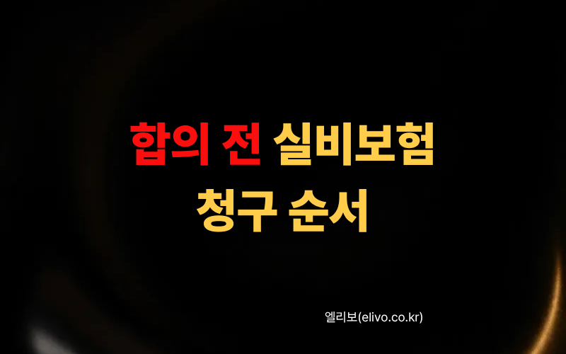 교통사고 합의 전 실비보험 청구 순서 자동차보험 실손보험 중복보상 완전 정리