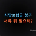 사망보험금 청구 서류 총정리
